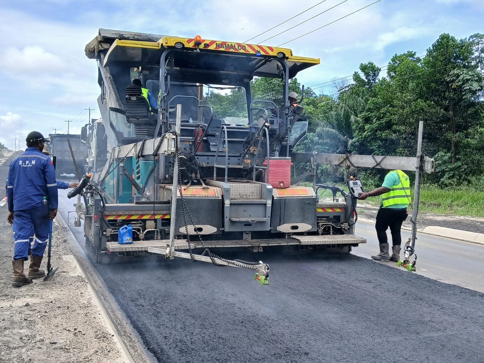 Paving of a section of the road