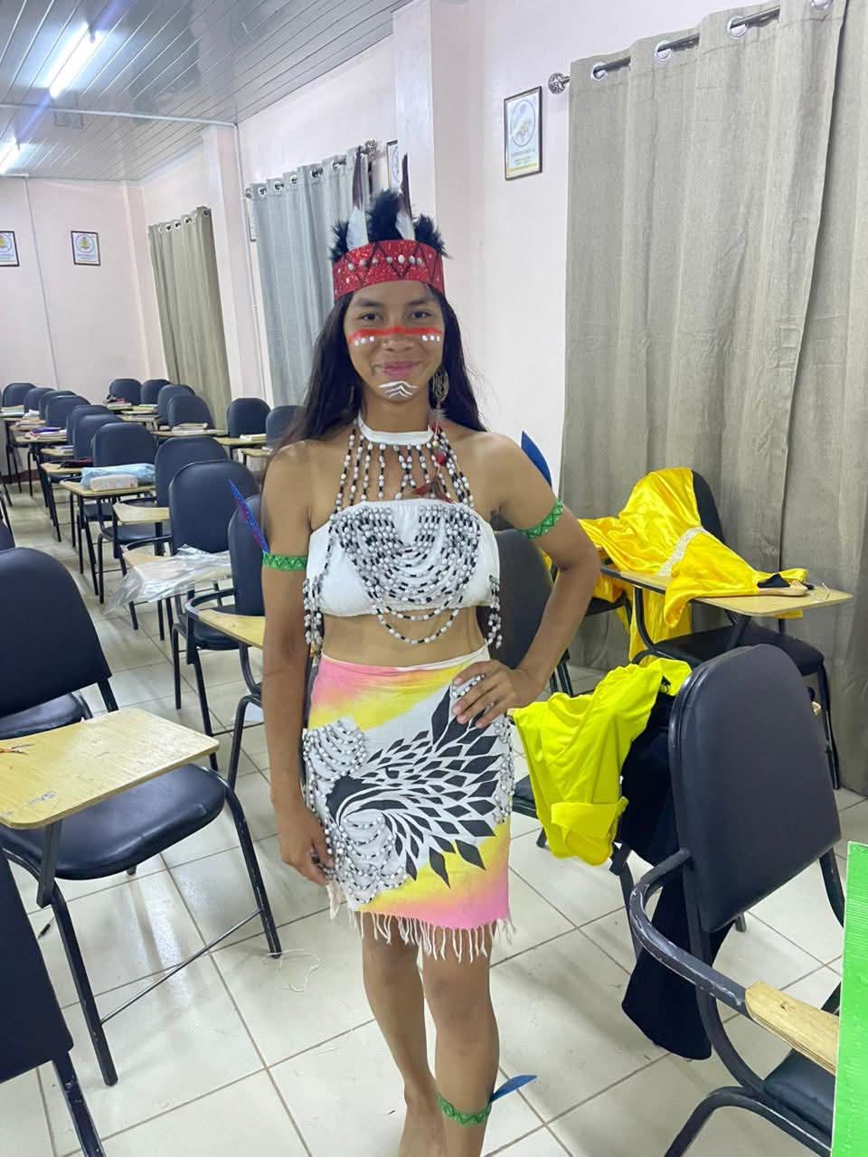 Kelise Williams in traditional attire