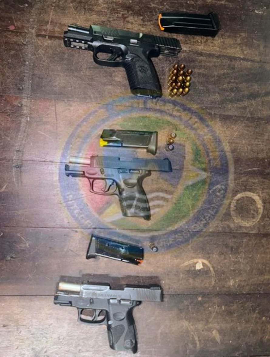 The gun and ammunition seized